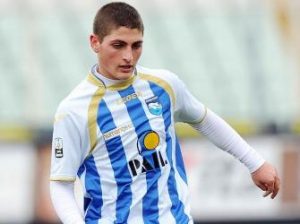 Pescaras Marco Verratti skapar intresse bland de stora klubbarna i Italien.