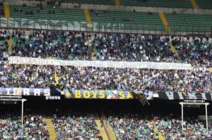 Curva Nord med ett surt budskap till Moratti