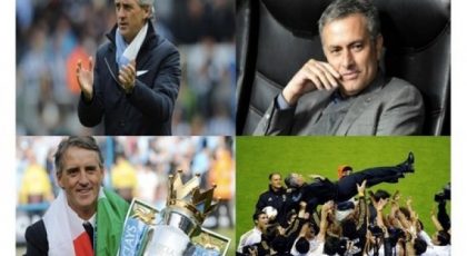 Inter gratulerar Mancini och Mourinho