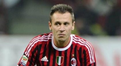 Cassano har setts i Milano klätt i blåsvart