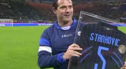 Stankovic received a #5 jersey before kick off