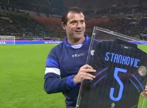 Stankovic received a #5 jersey before kick off
