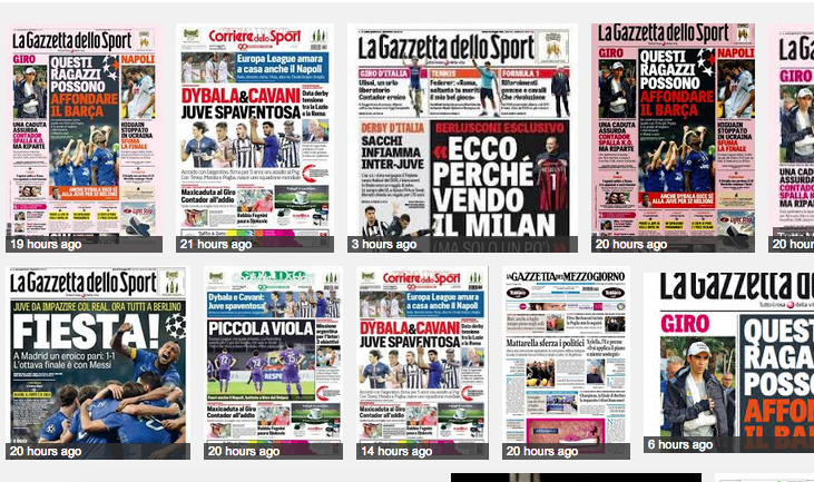 Headlines: Inter vs Juventus