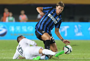 GUANGZHOU, CHINA - JULY 27: Longo Samuele of FC Internazionale in action during the match of International Champions Cup China 2015 between Real Madrid and FC Internazionale at Tianhe Stadium on July 27, 2015 in Guangzhou, China. (Photo by Zhong Zhi/Getty Images)