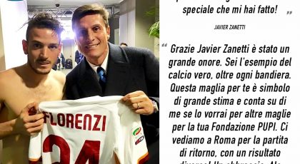 Florenzi gave his shirt to Pupi