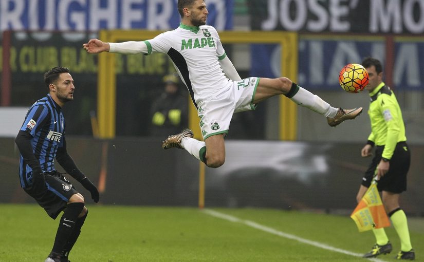 during the Serie A match between FC Internazionale Milano and US Sassuolo Calcio at Stadio Giuseppe Meazza on January 10, 2016 in Milan, Italy.