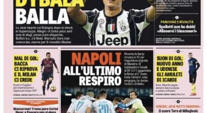Frontpages – Gazzetta: “Udinese Icardi’s Lucky Charms”