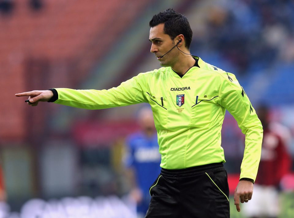Referee Marco Di Bello To Be In Charge Of Inter’s Serie A Clash Away Against Roma