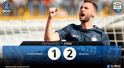 (VIDEO) Highlights: Benevento 1 – 2 Inter