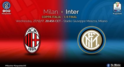 OFFICIAL – Starting Lineups AC Milan vs Inter: Ranocchia & Joao Mario start
