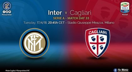 OFFICIAL – Starting Lineups Inter Vs Cagliari: Brozovic & Karamoh Start