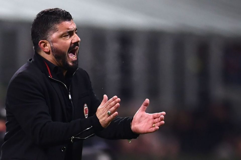 Milan Manager Gattuso: “There’s A Lot At Stake In This Derby”