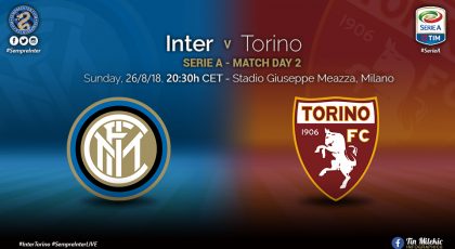 Preview – Inter Vs Torino: Home Debut In Front Of A Packed San Siro