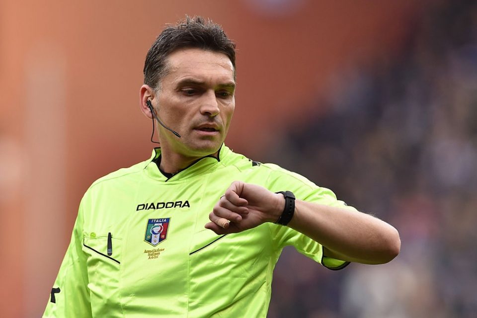 Official – Massimiliano Irrati Assigned To Referee Sassuolo Vs Inter
