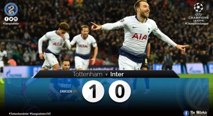 WATCH – Highlights Tottenham 1 – 0 Inter: A Heavy Defeat