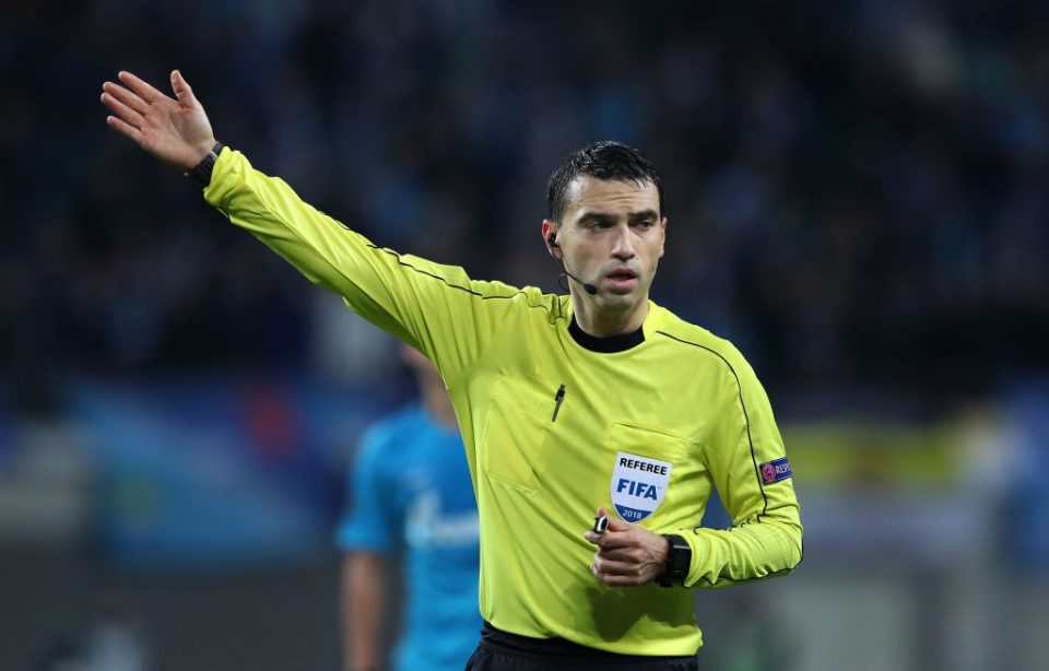 Official – Romanian Referee Ovidiu Hategan To Be In Charge Of Inter’s Champions League Clash With Shakhtar