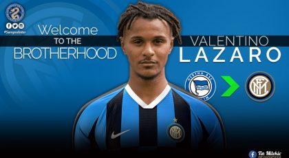 OFFICIAL – Inter Complete The Signing Of Valentino Lazaro