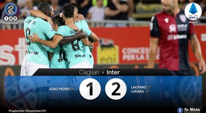 WATCH – Highlights Cagliari 1 – 2 Inter: The Nerazzurri Grind Out A Result In Sardinia