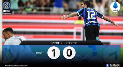 WATCH – Highlights Inter 1 – 0 Udinese: The Stefano Sensi Show