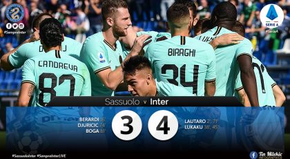 WATCH – Highlights Sassuolo 3 – 4 Inter: Peak Pazza Inter Performance