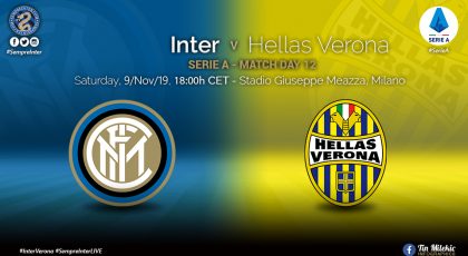 OFFICIAL – Starting Lineups Inter vs Hellas Verona: Lazaro & Biraghi Start, Stefano Sensi On The Bench