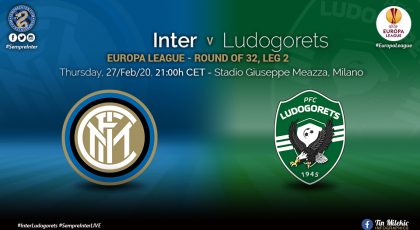 Official – Starting Lineups Inter vs Ludogorets: Christian Eriksen & Alexis Sanchez Start