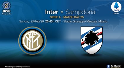 Preview – Inter vs Sampdoria: Picking Up The Wins