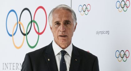 Photo – CONI President Giovanni Malago Visits Inter HQ