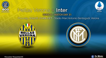 Official – Starting Lineups Hellas Verona Vs Inter: Alexis Sanchez & Borja Valero Start