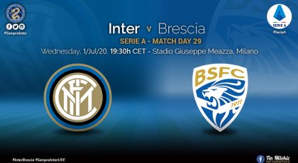 Official – Starting Lineups Inter Vs Brescia: Alexis Sanchez & Lautaro Martinez Start Up Front