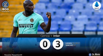 Watch – Highlights Genoa 0 – 3 Inter: Romelu Lukaku & Alexis Sanchez Lead The Way