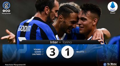 Watch – Highlights Inter 3 – 1 Torino: Alexis Sanchez Stars As Nerazzurri Go 2nd In The Serie A