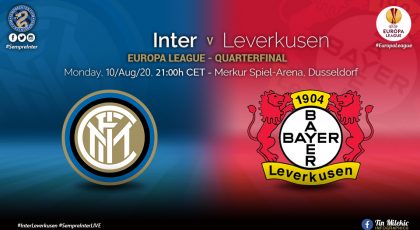 Official – Starting Lineups Inter vs Bayer Leverkusen: Same Lineup As Against Getafe