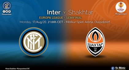 Official – Starting Lineups Inter vs Shakhtar Donetsk: Same Lineup For 4th Consecutive Match