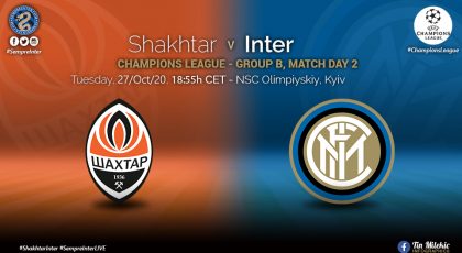 Official – Starting Lineups Shakhtar Donetsk vs Inter: Ashley Young & Achraf Hakimi Start