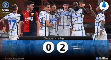 Watch – Highlights Genoa 0 – 2 Inter: Romelu Lukaku Saves The Day Once Again