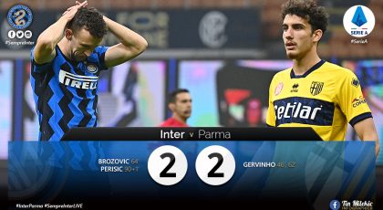 Watch – Highlights Inter 2 – 2 Parma: Croatian Duo Salvage A Point For The Nerazzurri