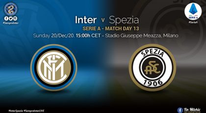 Preview – Inter Vs Spezia: The Push For The Top Of The Serie A Continues