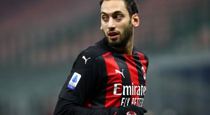 AC Milan To Meet With Inter Linked Hakan Calhanoglu’s Agents Tomorrow For Contract Talks, Italian Media Claims