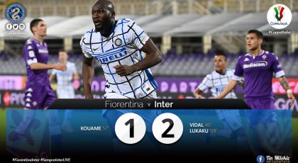Video – Fiorentina 1 – 2 Inter: Arturo Vidal & Romelu Lukaku Lead Nerazzurri To Victory