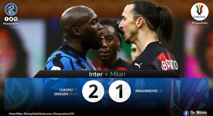 Video – Inter 2 – 1 AC Milan: Christian Eriksen & Romelu Lukaku Send Nerazzurri To Coppa Italia Semifinals