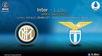 Preview – Inter Vs Lazio: Nerazzurri Go Up Against The Most In-Form Team In Serie A
