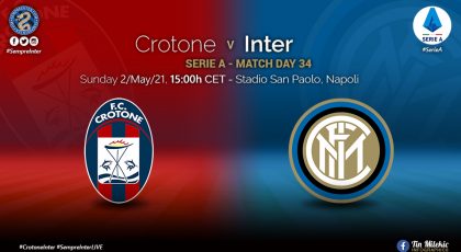 Preview – Crotone Vs Inter: Could This Match Be The One?
