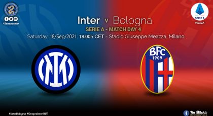 Official – Starting Lineups Inter Vs Bologna: Matias Vecino, Joaquin Correa & Denzel Dumfries Start