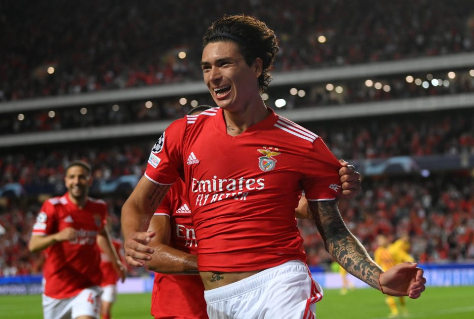 Inter Feel They Are Owed A Discount From Benfica If They Try To Sign Darwin Nunez, Italian Broadcaster Reports