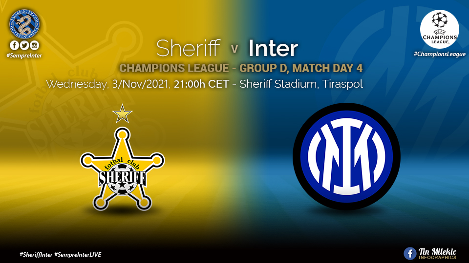 Official – Starting Lineups Sheriff Tiraspol vs Inter: Arturo Vidal, Federico Dimarco & Matteo Darmian Start