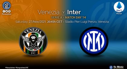 Official – Starting Lineups Venezia FC Vs Inter Milan: Edin Dzeko, Federico Dimarco & Ivan Perisic Start