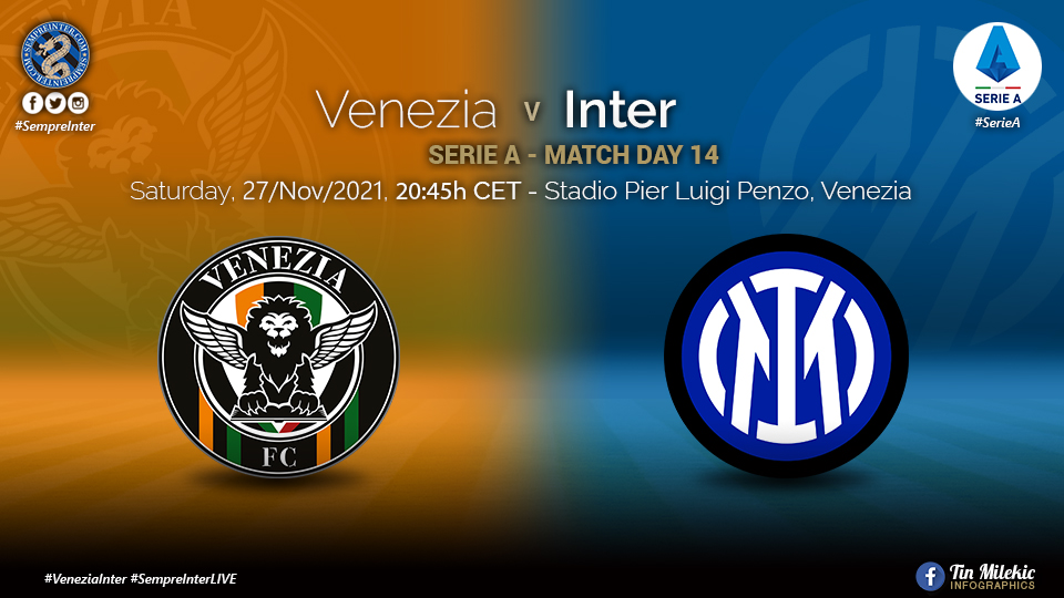 Official – Starting Lineups Venezia FC Vs Inter Milan: Edin Dzeko, Federico Dimarco & Ivan Perisic Start