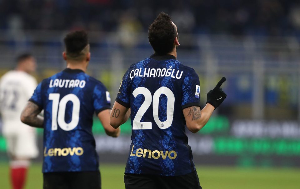 Photo – Inter Midfielder Hakan Calhanoglu Happy To Be Back Training With Nerazzurri Squad