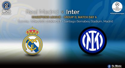 Official – Starting Lineups Real Madrid Vs Inter: Lautaro Martinez & Edin Dzeko Start